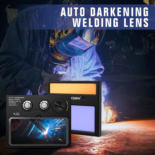 TRQWH Welding Helmet Color 2233FF Auto Darkening-7