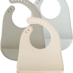 PandaEar Unisex Baby Silicone Bibs Grey-0
