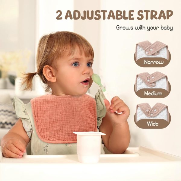 Baby Drool Bibs 100% Cotton Muslin Soft Plush-2