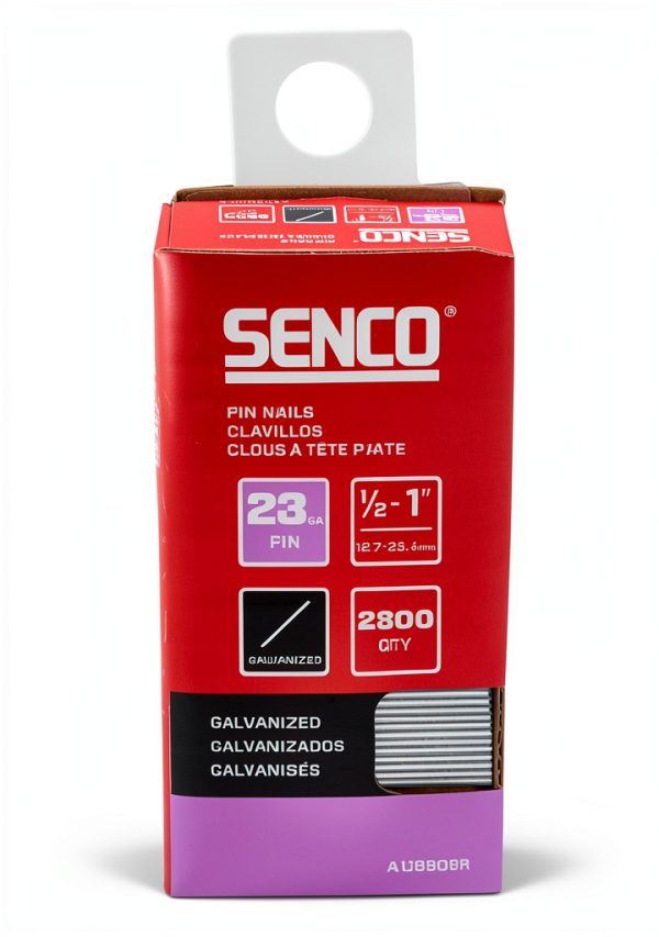 SENCO A109809R 1/2" - 1" 23 Gauge Pin Nails, Galvanized Finish 2,800 Count Pack-1