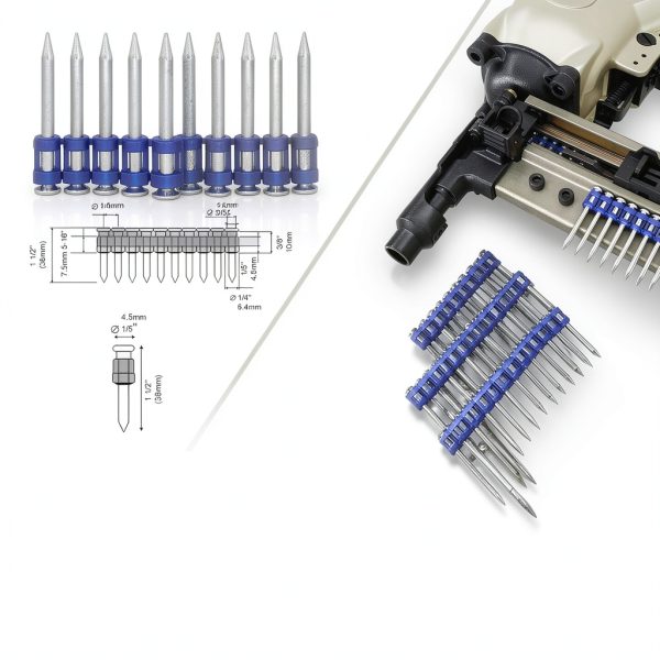 KIMSING MTSD-38 12 Gauge 1.5" Shank Collated Pin – Blue, 800 pcs-1