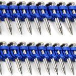 12 Gauge Collated Concrete Nails Meite 1-1/4" 1000pcs Galvanized Pins-0