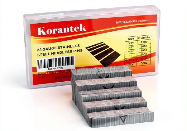 23 Gauge Stainless Steel Pin Nails Korantek 5 Size Assorted 10000 Pack-0