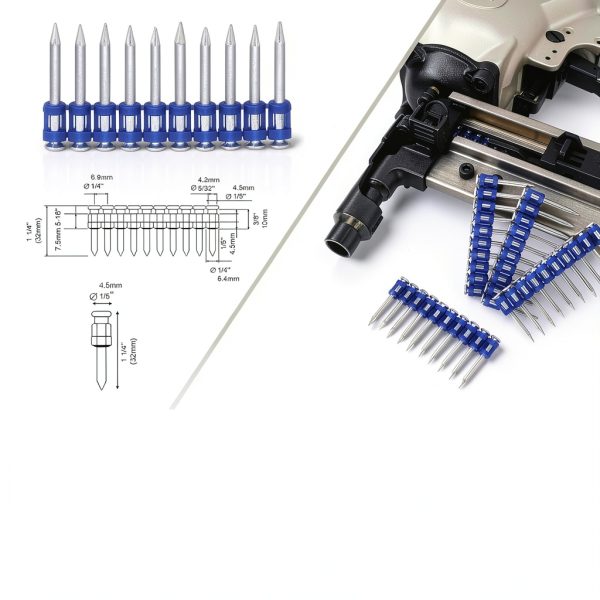 KIMSING MTSD-32 12 Gauge 1 1/4" Shank Plastic Collated Pin 1000 pcs-4