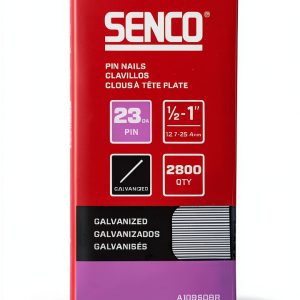 SENCO A109809R 1/2" - 1" 23 Gauge Pin Nails, Galvanized Finish 2,800 Count Pack-0