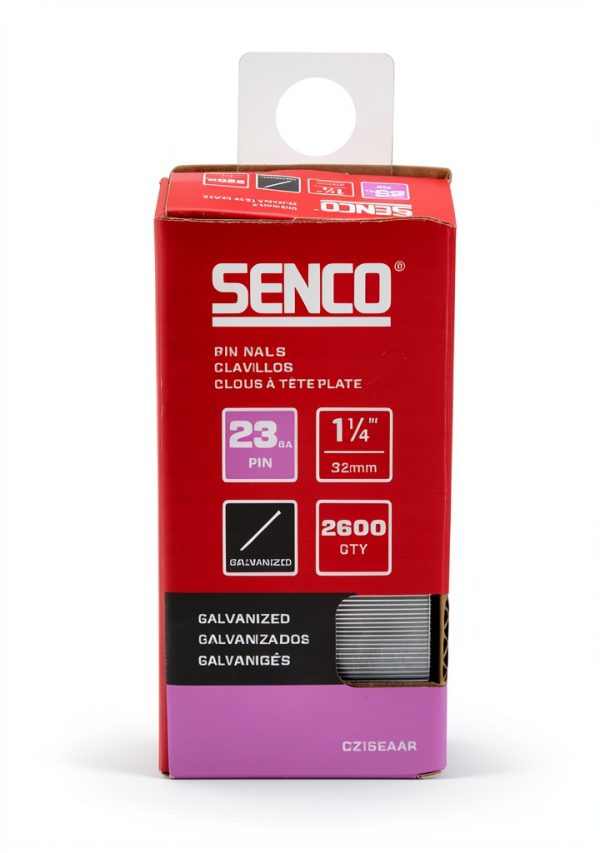 SENCO 23 Gauge Pin Nails CZ15EAAR Galvanized Finish 2,600 Count Pack-1