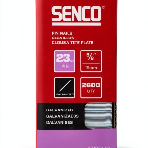 SENCO CZ10EAAR 5/8" 23 Gauge Pin Nails, Galvanized Finish 2,600 Count Pack-0
