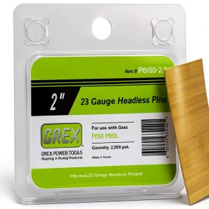GREX P6/50-2.5 Headless Pins 23 Gauge 2‑Inch Length 2500‑Count Box-0