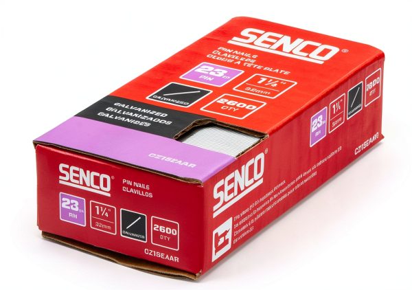 SENCO 23 Gauge Pin Nails CZ15EAAR Galvanized Finish 2,600 Count Pack-2