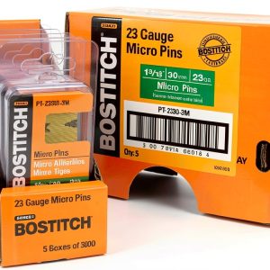 BOSTITCH Pin Nails 23GA 1-3/16-Inch Collated Pack of 3000-0