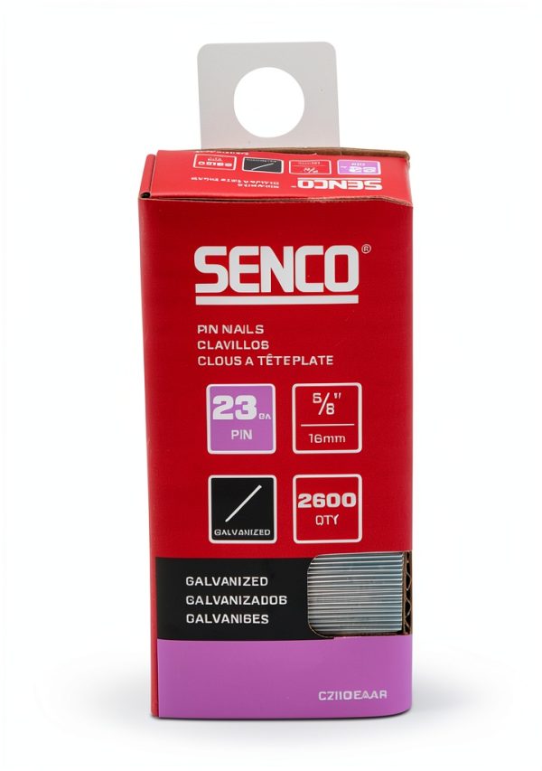 SENCO CZ10EAAR 5/8" 23 Gauge Pin Nails, Galvanized Finish 2,600 Count Pack-1